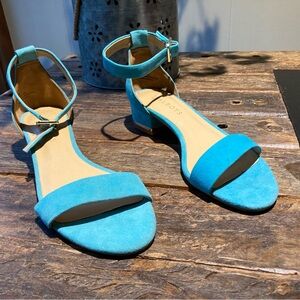 Women's Blue Ankle Strap Sandals